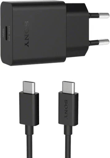 Orginele Sony USB-C Snellader Set 1M 3A Zwart afbeelding 1