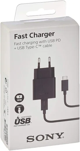 Orginele Sony USB-C Snellader Set 1M 3A Zwart afbeelding 4