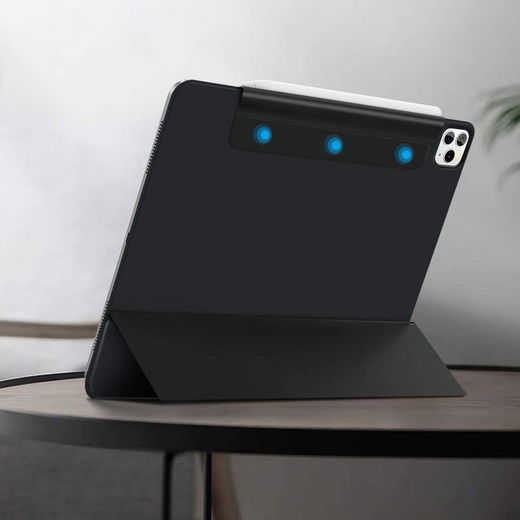 Apple iPad Pro 12.9 2018 / 2020 Hoes Tri-Fold Folio Zwart afbeelding 3