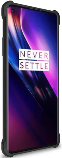 IMAK OnePlus 8 Hoesje Flexibel TPU met Screenprotector Metaal Zwart afbeelding 5