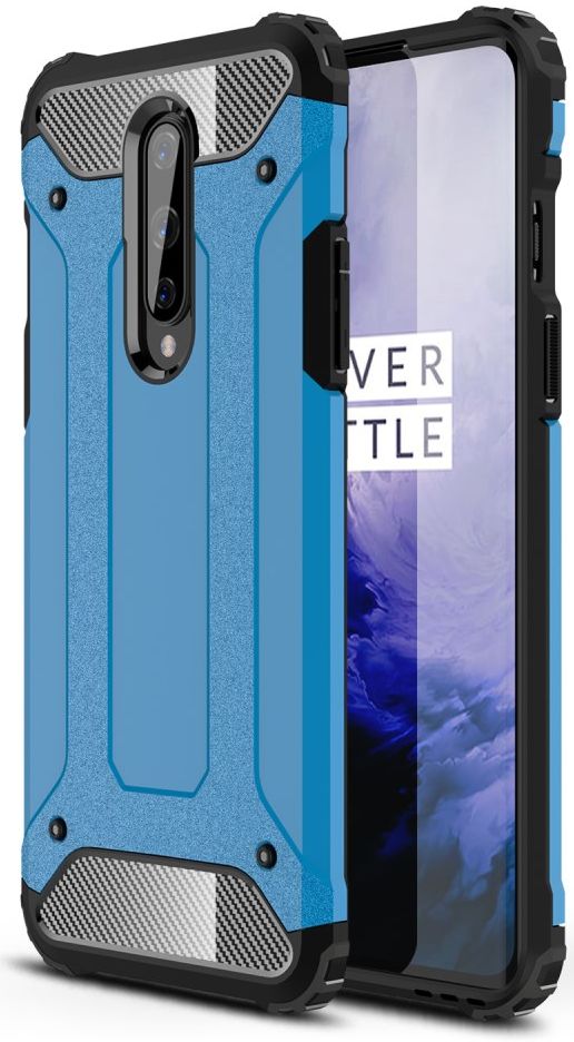 OnePlus 8 Hoesje Shock Proof Hybride Back Cover Blauw afbeelding 1