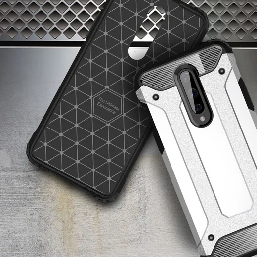 OnePlus 8 Hoesje Shock Proof Hybride Back Cover Blauw afbeelding 2