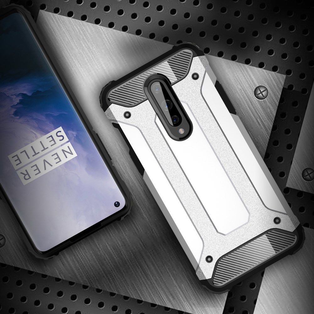 OnePlus 8 Hoesje Shock Proof Hybride Back Cover Blauw afbeelding 3