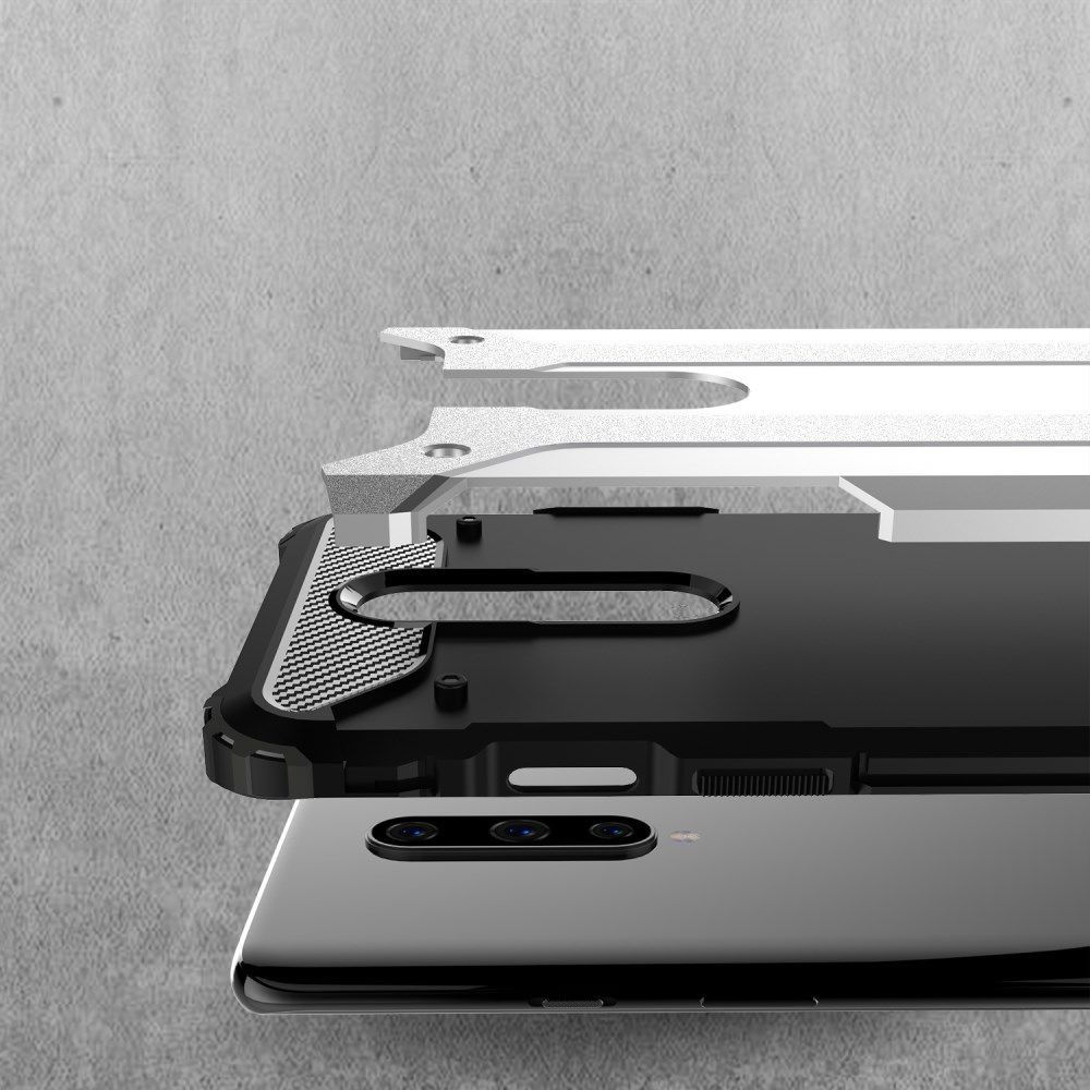 OnePlus 8 Hoesje Shock Proof Hybride Back Cover Blauw afbeelding 5