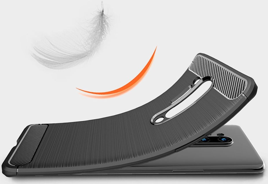 OnePlus 8 Pro Hoesje TPU Gebordsteld Blauw afbeelding 4