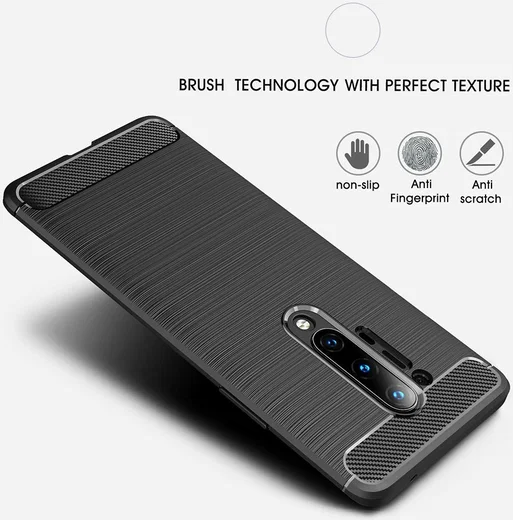 OnePlus 8 Pro Hoesje TPU Gebordsteld Blauw afbeelding 7