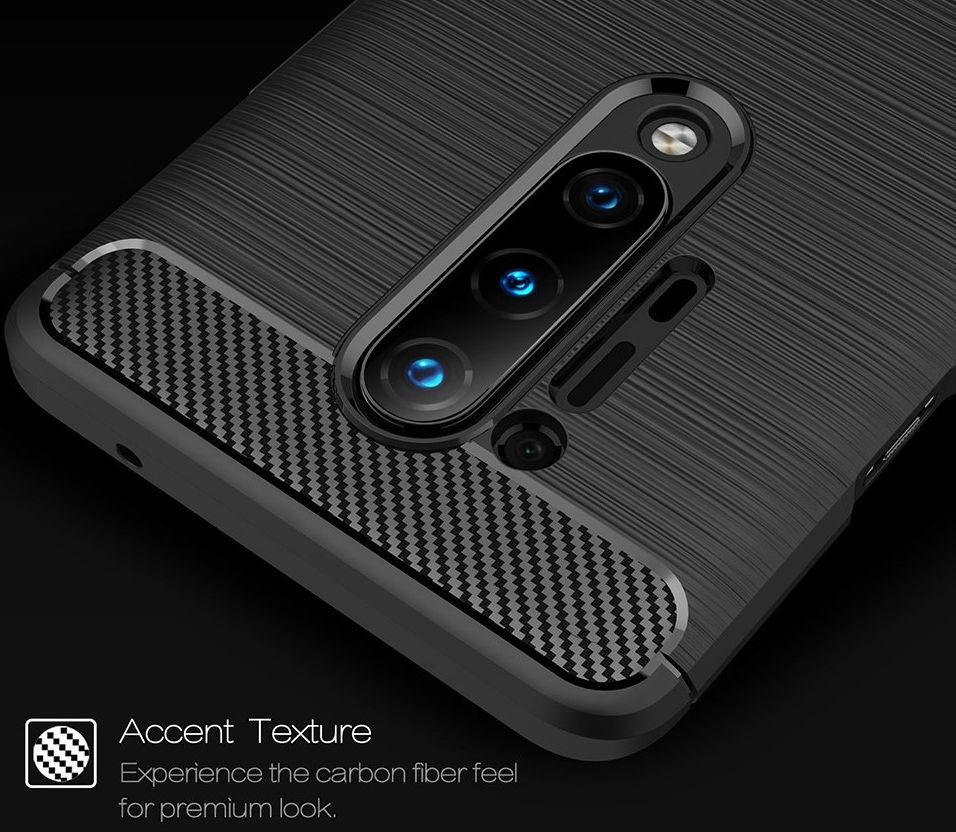 OnePlus 8 Pro Hoesje TPU Gebordsteld Blauw afbeelding 8