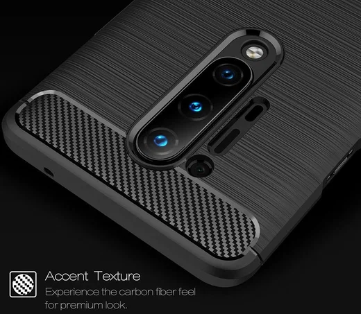 OnePlus 8 Pro Hoesje TPU Gebordsteld Blauw afbeelding 8