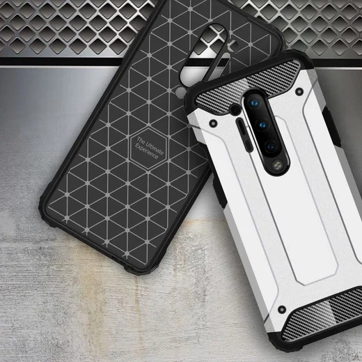 OnePlus 8 Pro Hoesje Shock Proof Hybride Back Cover Goud afbeelding 4