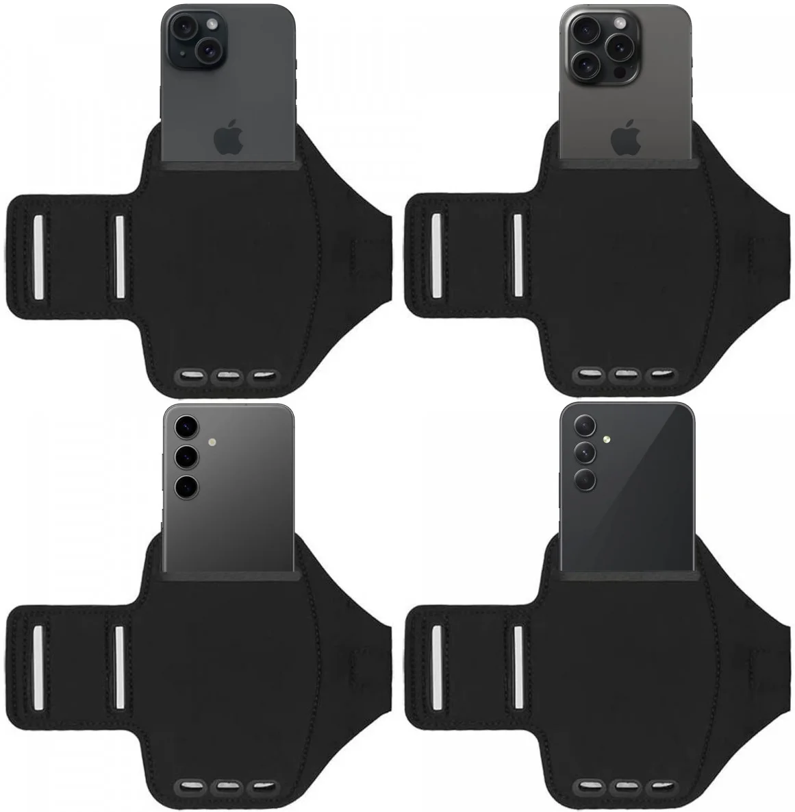 Universele Hardloop Armband en Sporthoesje voor Telefoons Groot Zwart afbeelding 8