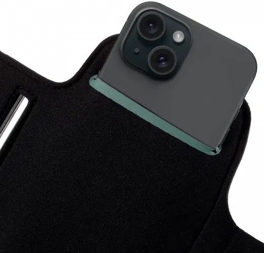 Universele Hardloop Armband en Sporthoesje voor Telefoons Groot Zwart afbeelding 10