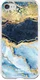 HappyCase iPhone SE 2020/2022 Hoesje Flexibel TPU Blauw Marmer Print afbeelding 6