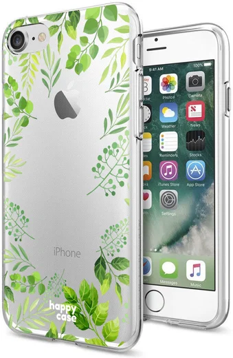 HappyCase iPhone SE 2020/2022 Hoesje Flexibel TPU Leaves Print afbeelding 6