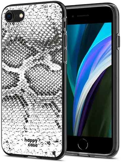 HappyCase iPhone SE 2020/2022 Hoesje Flexibel TPU Slangen Print afbeelding 2