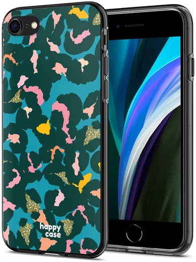 HappyCase iPhone SE 2020/2022 Hoesje Flexibel TPU Summer Leopard afbeelding 2