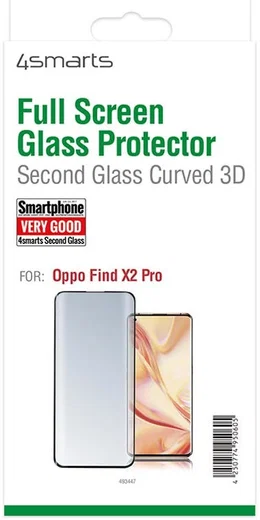 4smarts Second Glass 2.5D Oppo Find X2 Pro Tempered Glass Zwart afbeelding 2