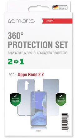 4smarts 360° Premium Protection Set Oppo Reno 2 Z Transparant afbeelding 2