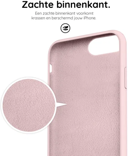 HappyCase iPhone SE 2020/2022 Hoesje Siliconen Back Cover Roze afbeelding 11