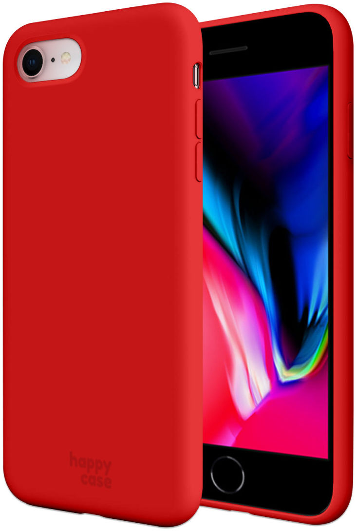 HappyCase iPhone SE 2020/2022 Hoesje Siliconen Back Cover Rood afbeelding 1