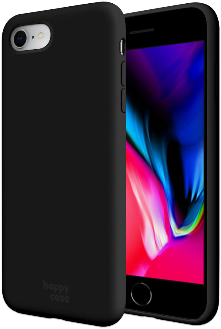 HappyCase iPhone SE 2020/2022 Hoesje Siliconen Back Cover Zwart afbeelding 1