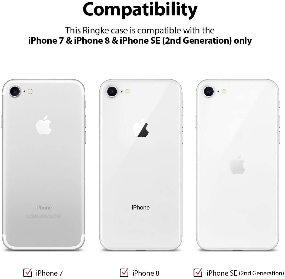Ringke Fusion Apple iPhone SE (2020/2022) Hoesje Transparant/Zwart afbeelding 9