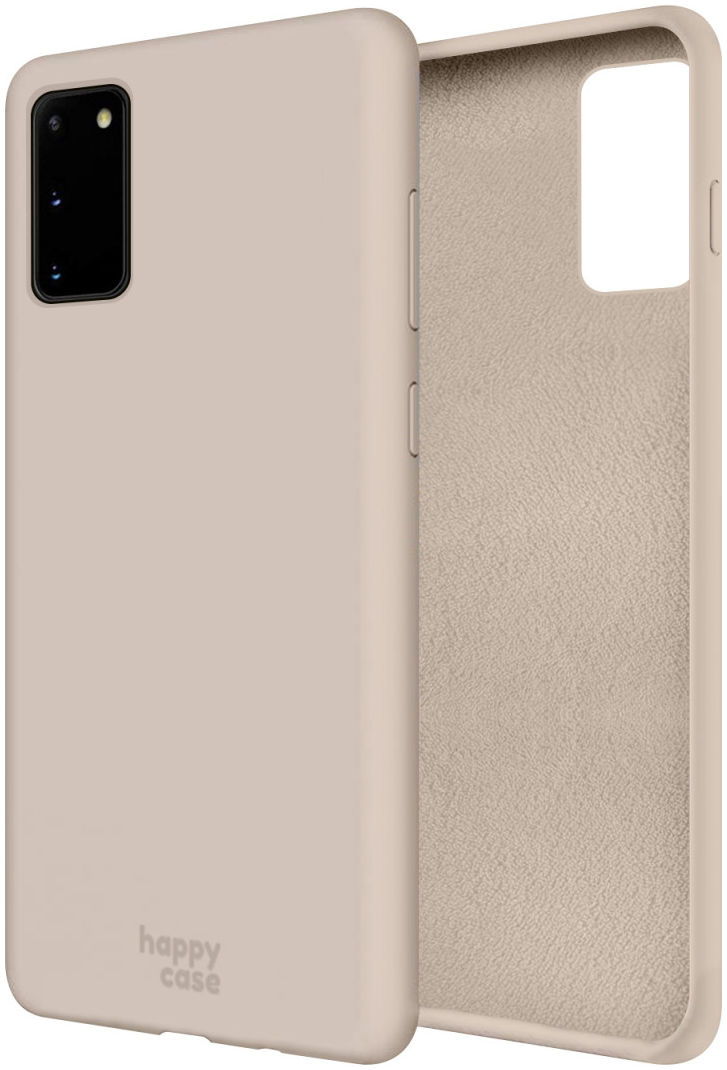 HappyCase Samsung Galaxy S20 Hoesje Siliconen Back Cover Beige afbeelding 2