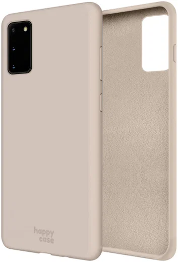 HappyCase Samsung Galaxy S20 Hoesje Siliconen Back Cover Beige afbeelding 2