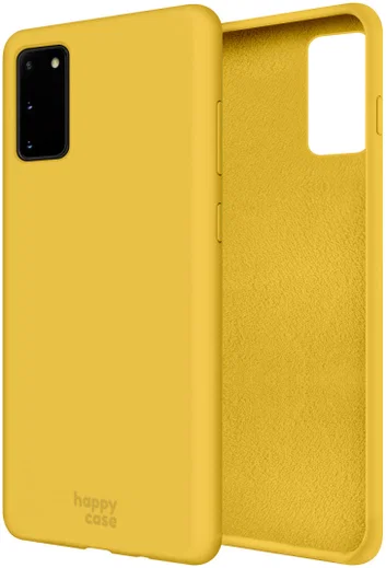 HappyCase Samsung Galaxy S20 Hoesje Siliconen Back Cover Geel afbeelding 2