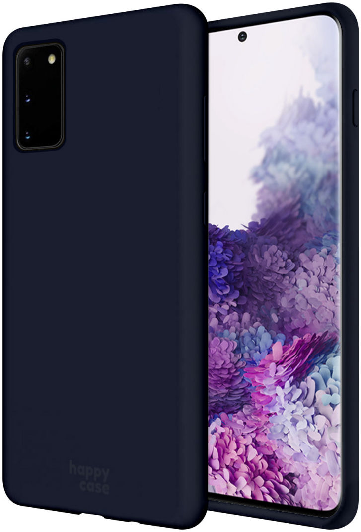 HappyCase Samsung Galaxy S20 Hoesje Siliconen Back Cover Donker Blauw afbeelding 1