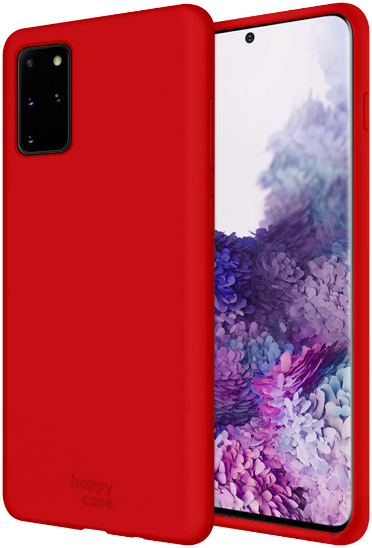 HappyCase Samsung Galaxy S20 Plus Hoesje Siliconen Back Cover Rood afbeelding 1