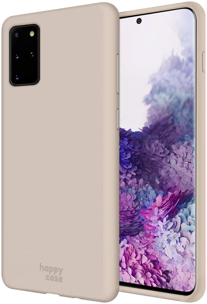 HappyCase Samsung Galaxy S20 Plus Hoesje Siliconen Back Cover Beige afbeelding 1