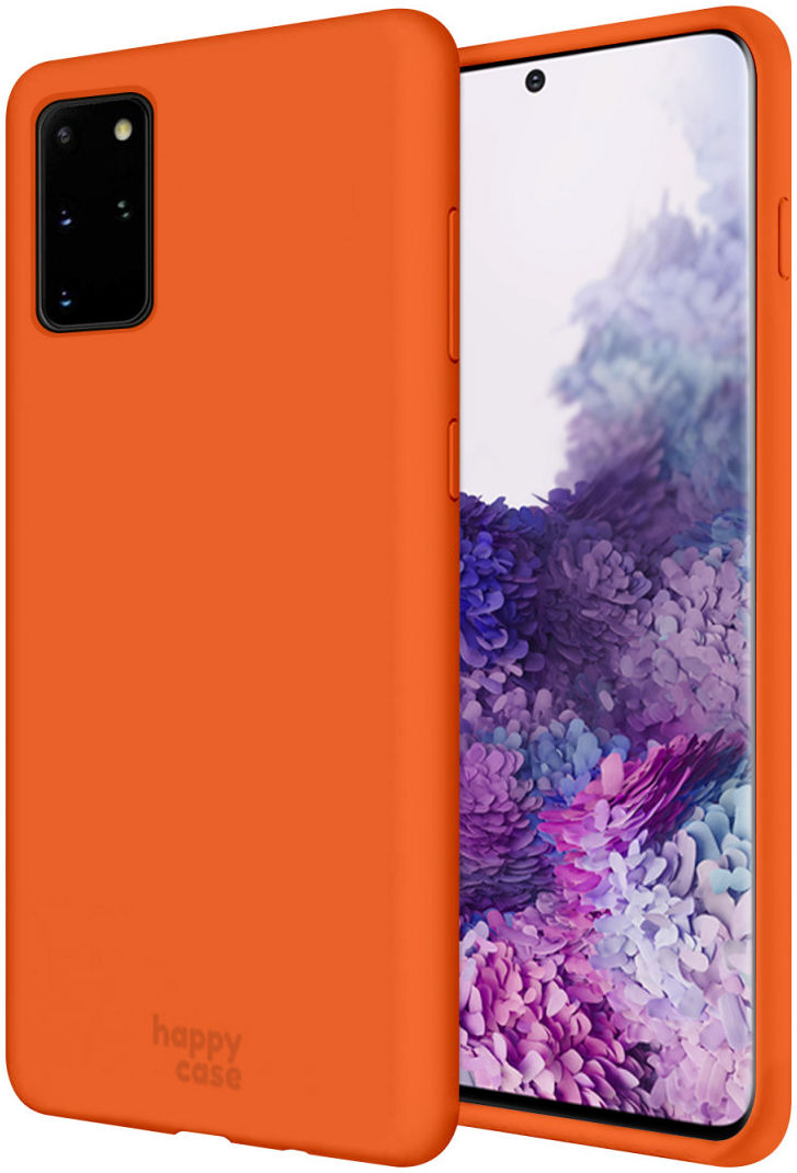 HappyCase Samsung Galaxy S20 Plus Hoesje Siliconen Back Cover Oranje afbeelding 1