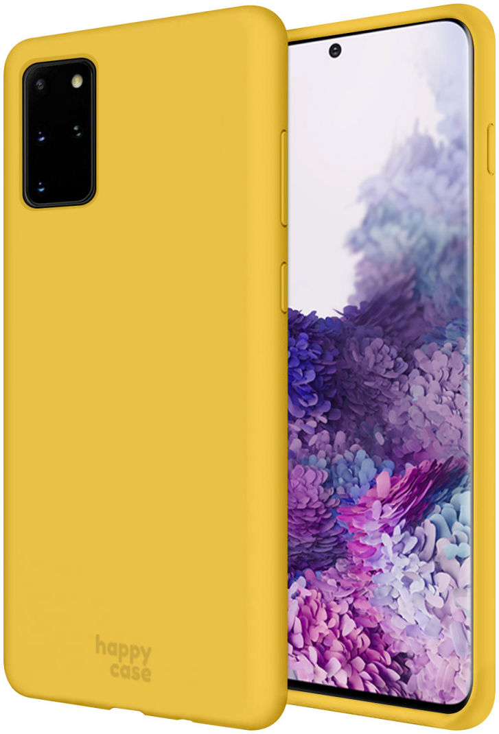 HappyCase Samsung Galaxy S20 Plus Hoesje Siliconen Back Cover Geel afbeelding 1