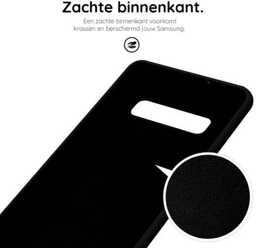 HappyCase Samsung Galaxy S10 Plus Hoesje Siliconen Back Cover Zwart afbeelding 6