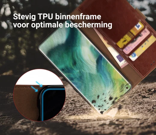 Rosso Element Oppo Find X2 Hoesje Book Cover Bruin afbeelding 5