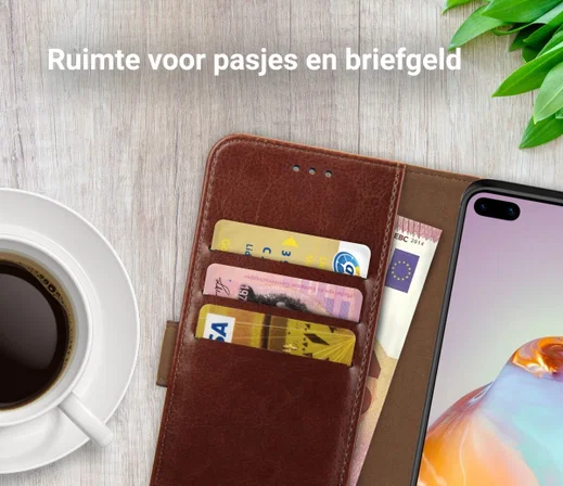 Rosso Element Huawei P40 Hoesje Book Cover Bruin afbeelding 9