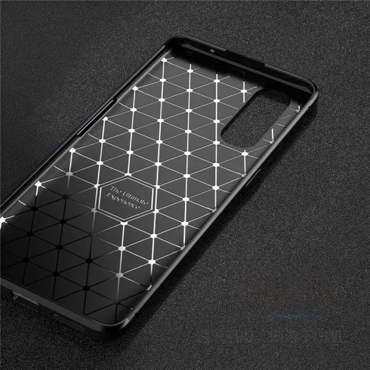 Oppo Find X2 Siliconen Carbon Hoesje Zwart afbeelding 4