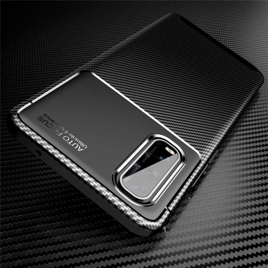Oppo Find X2 Siliconen Carbon Hoesje Zwart afbeelding 5