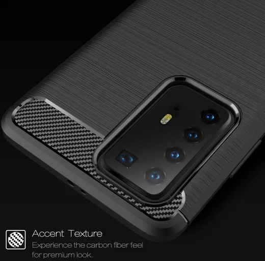 Huawei P40 Pro Hoesje Geborsteld TPU Zwart afbeelding 7