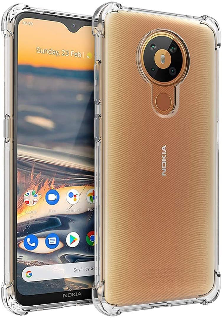 Nokia 5.3 Dun TPU Hoesje Schokbestendig Transparant afbeelding 1