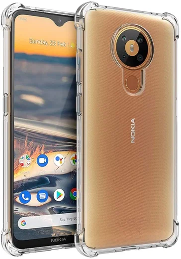 Nokia 5.3 Dun TPU Hoesje Schokbestendig Transparant afbeelding 1