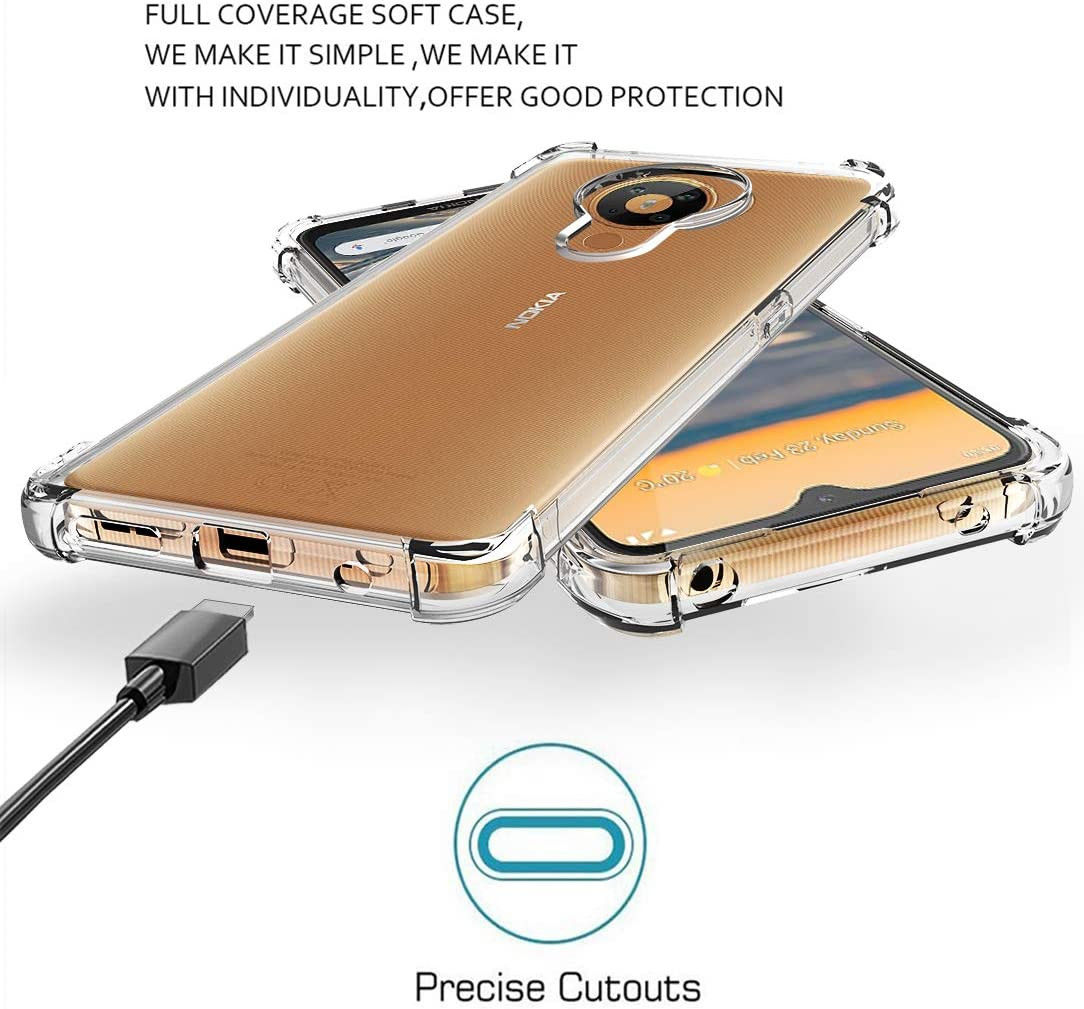 Nokia 5.3 Dun TPU Hoesje Schokbestendig Transparant afbeelding 5