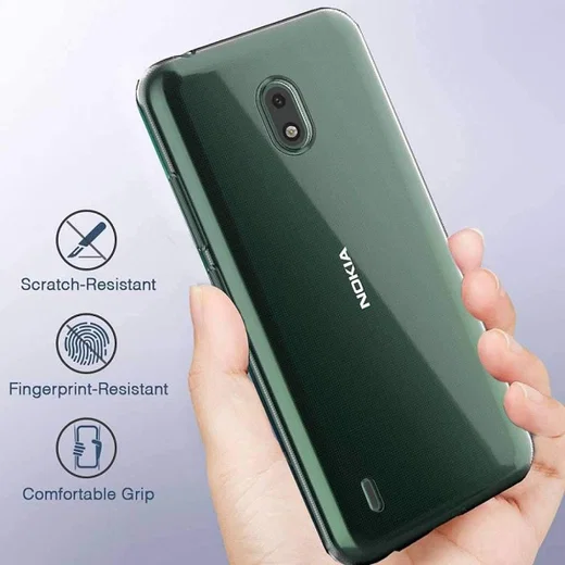 Nokia 1.3 Dun TPU Hoesje Schokbestendig Transparant afbeelding 2