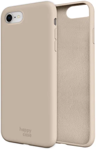 HappyCase iPhone SE 2020/2022 Hoesje Siliconen Back Cover Beige afbeelding 10