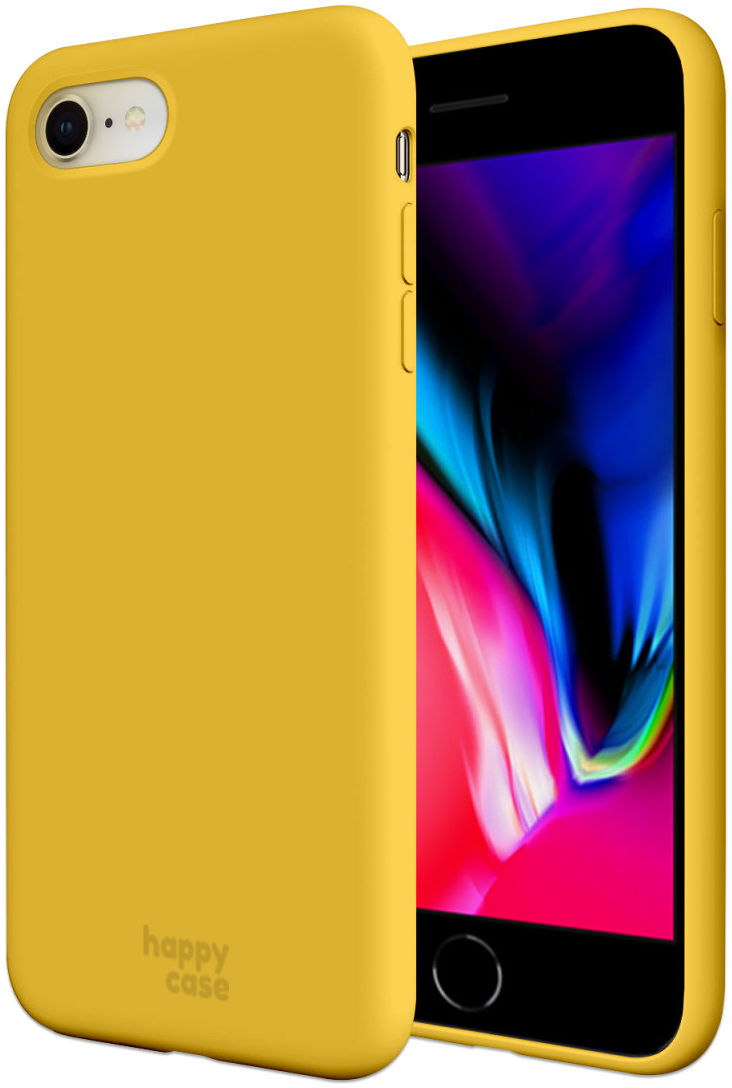HappyCase iPhone SE 2020/2022 Hoesje Siliconen Back Cover Geel afbeelding 1