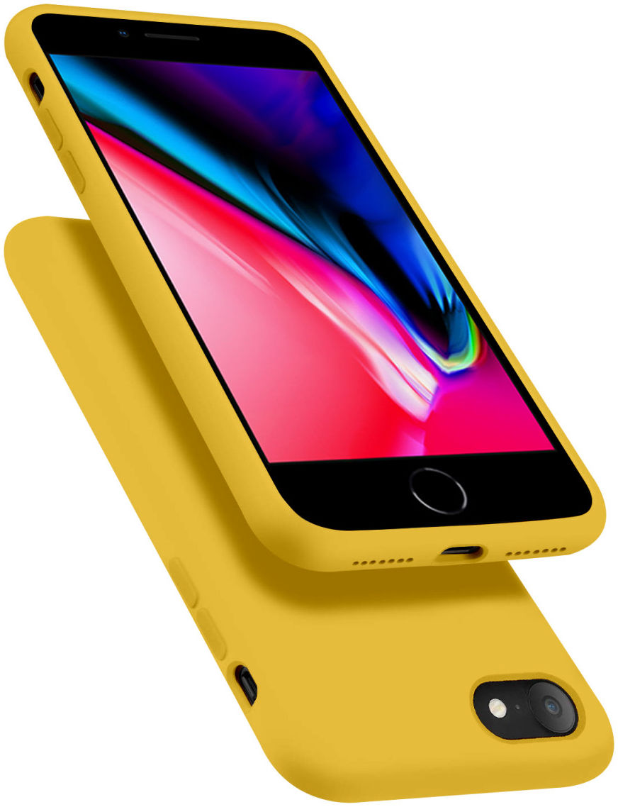 HappyCase iPhone SE 2020/2022 Hoesje Siliconen Back Cover Geel afbeelding 2