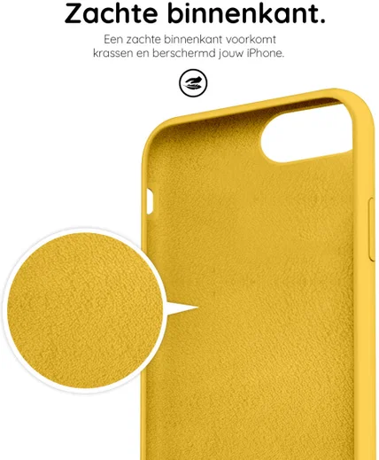 HappyCase iPhone SE 2020/2022 Hoesje Siliconen Back Cover Geel afbeelding 4