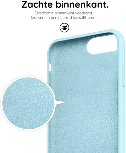 HappyCase iPhone SE 2020/2022 Hoesje Siliconen Back Cover Blauw afbeelding 7