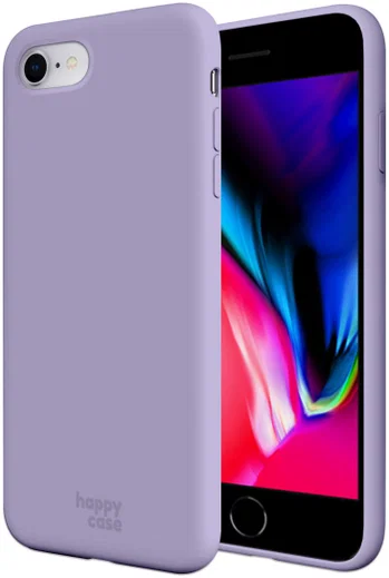 HappyCase iPhone SE 2020/2022 Hoesje Siliconen Back Cover Paars afbeelding 1