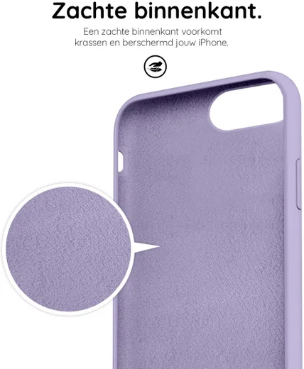 HappyCase iPhone SE 2020/2022 Hoesje Siliconen Back Cover Paars afbeelding 7
